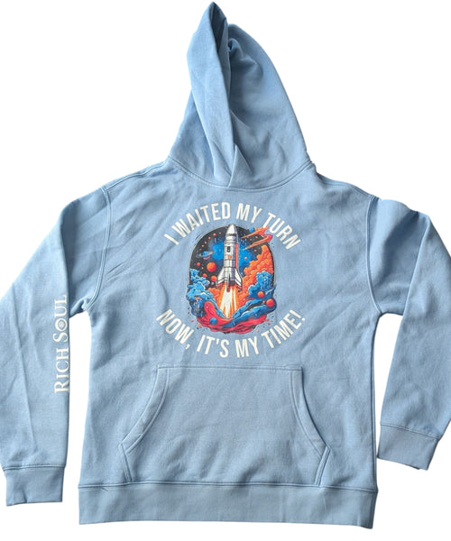 Waiting My Turn Blue Hoodie