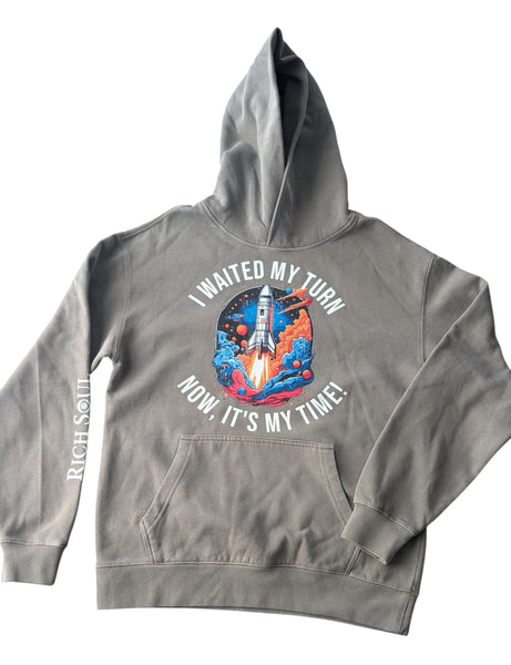 Waiting My Turn Gray Hoodie