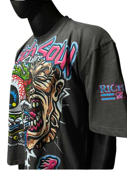 Fashion Tour Cropped Oversized Graphic Tee