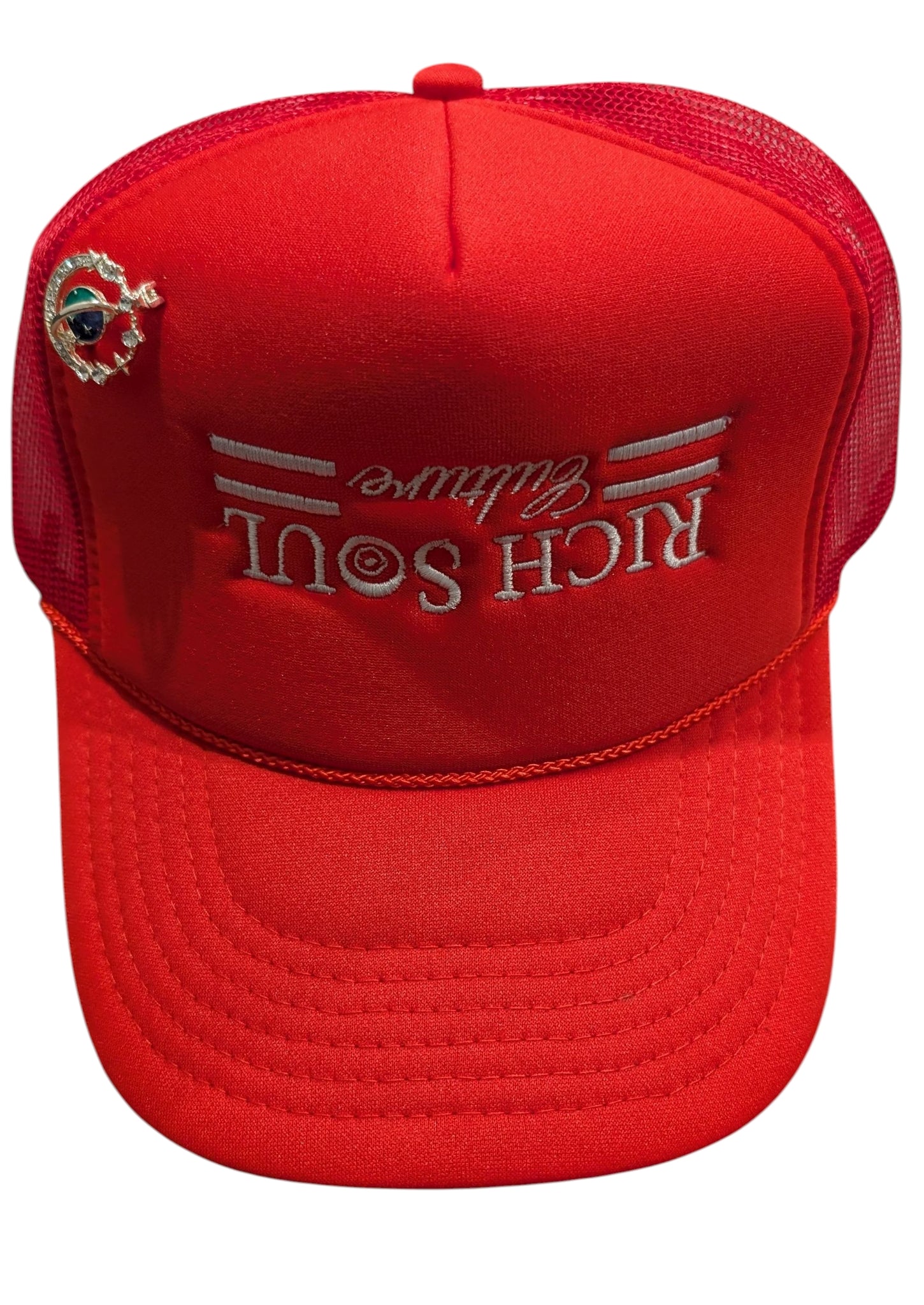 Red Mesh Upsidedown Snapback Hat