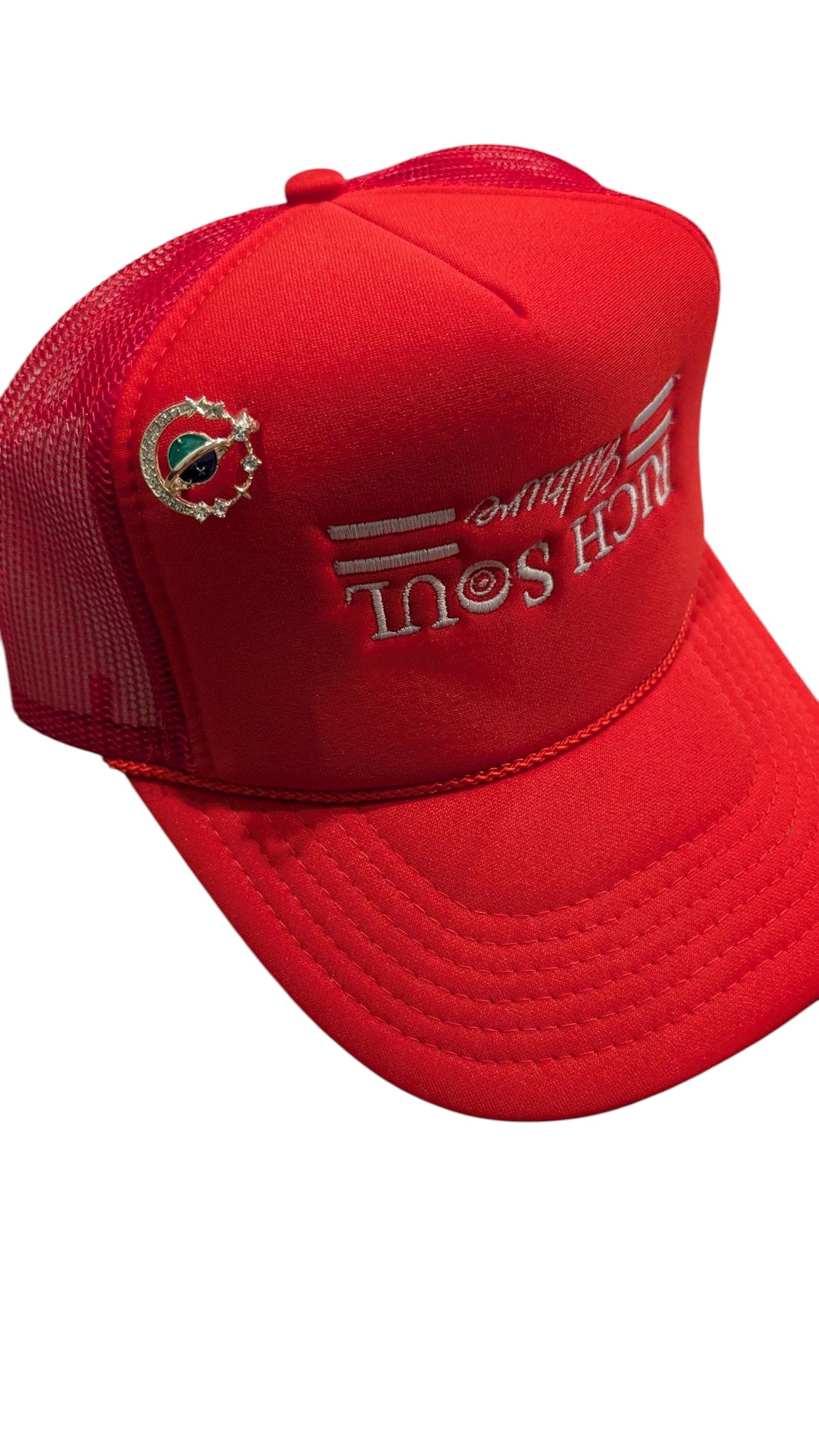Red Mesh Upsidedown Snapback Hat