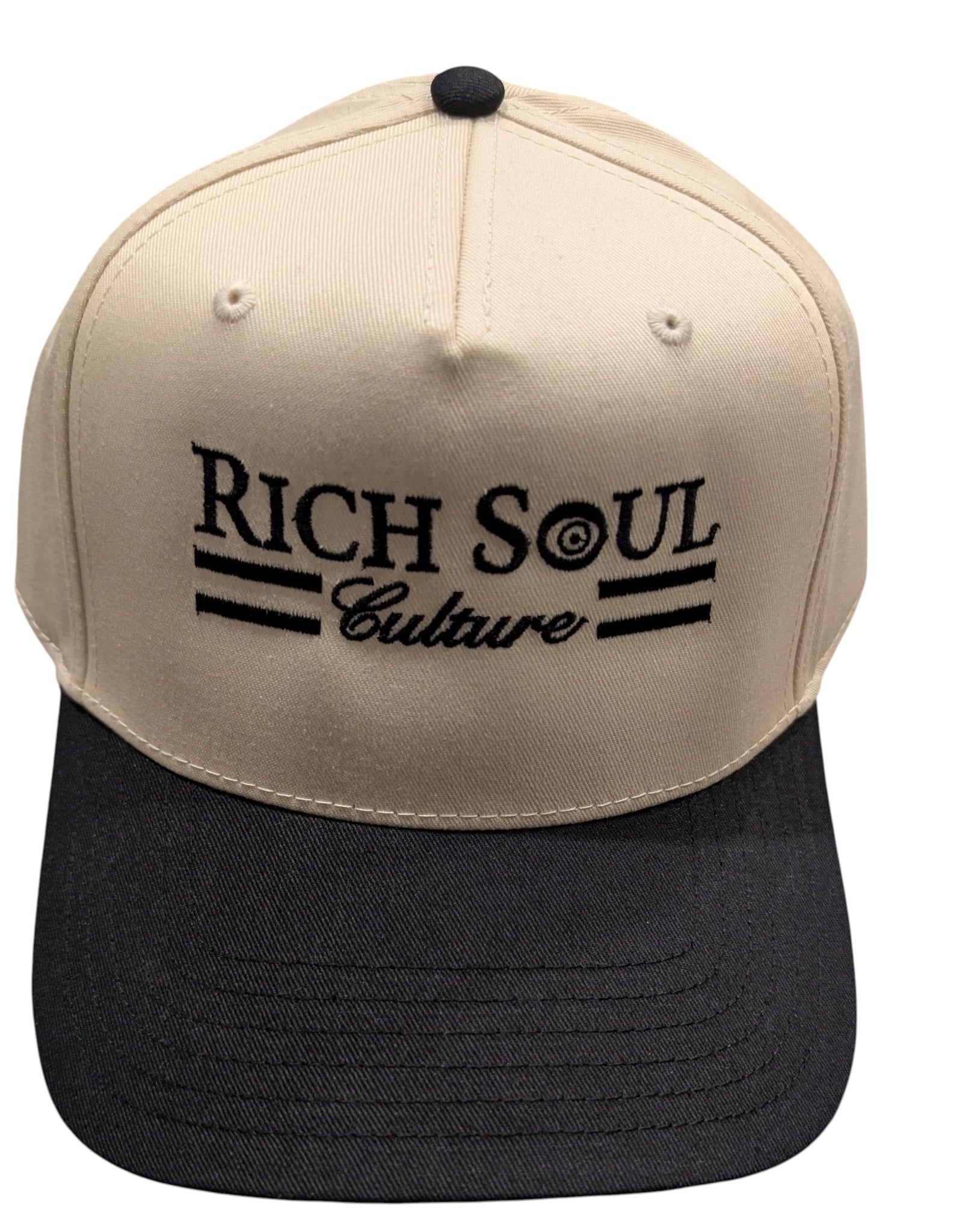 Natural/Black Snapback Hat