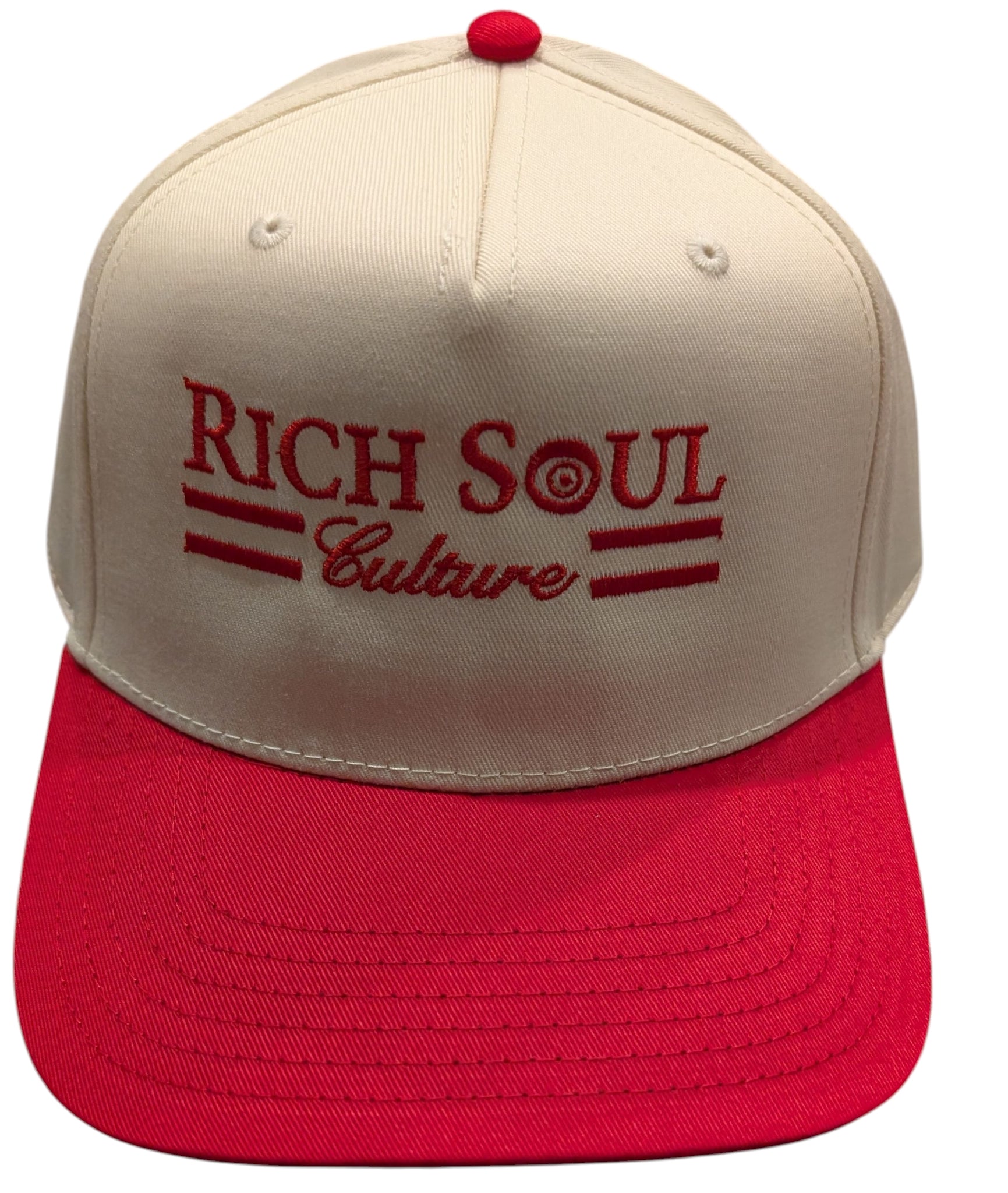 Natural/Red Snapback Hat