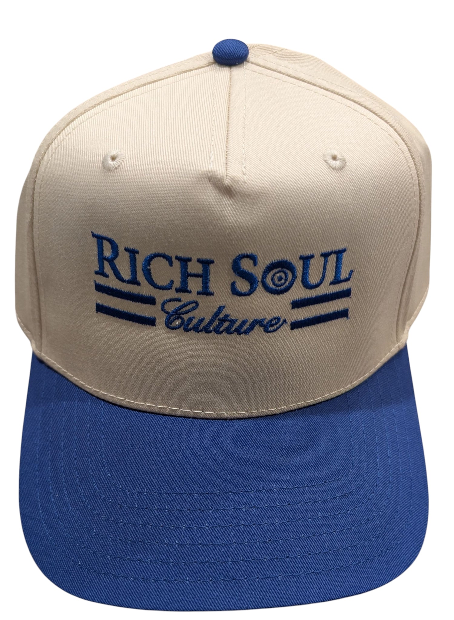 Natural/Royal Blue Snapback Hat
