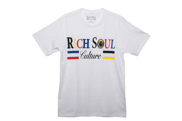 Soulful White Multi-Color Tee